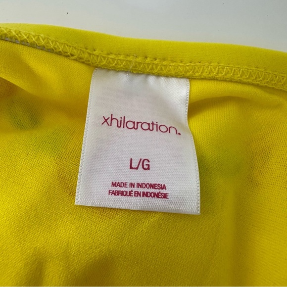 Xhilaration yellow bikini bottoms with floral details size L - Picture 5 of 6